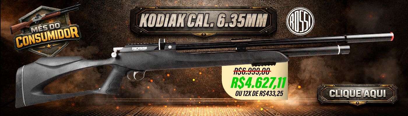 Carabina PCP Rossi Kodiak 6.35mm Big Bore .25